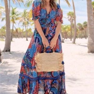 NWT Farm Rio Cool Leopard Maxi Dress Size M